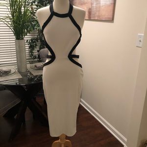 White Dress with Black Trim